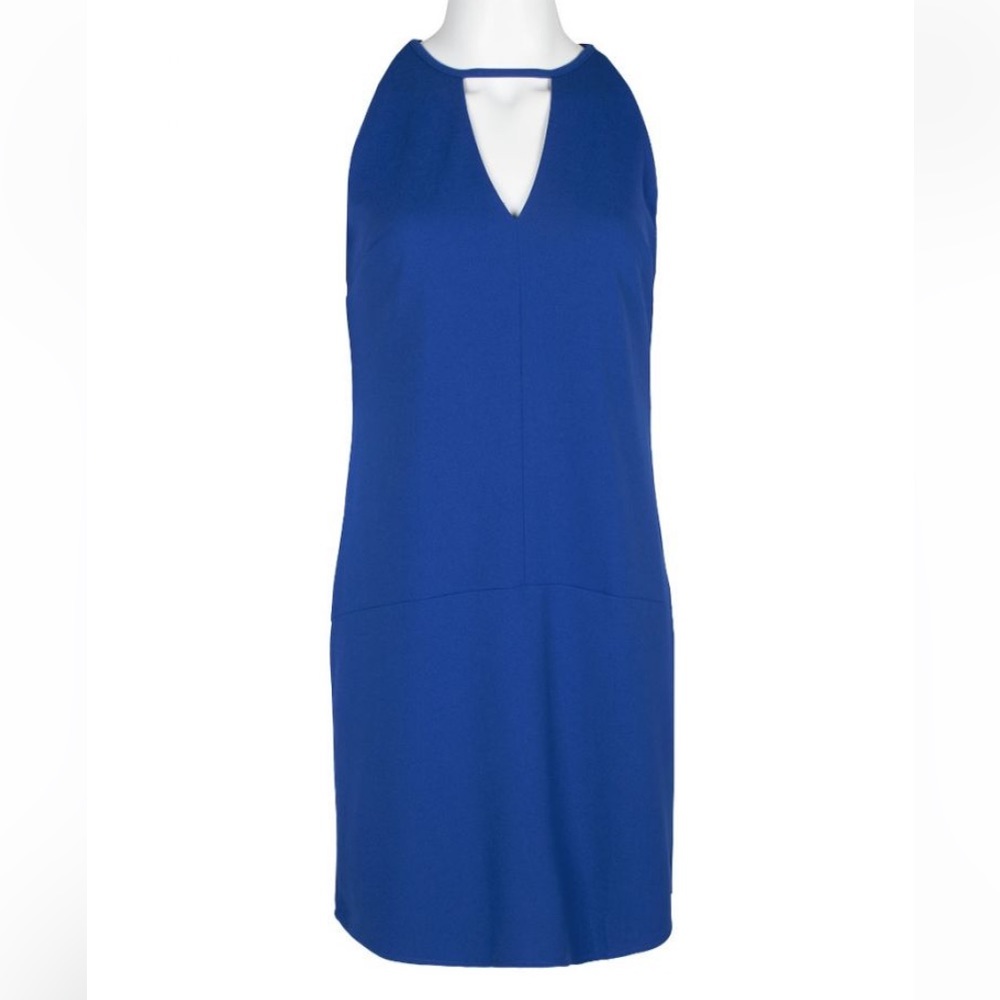 Sam Edelman Blue Halter Sheath Midi Dress